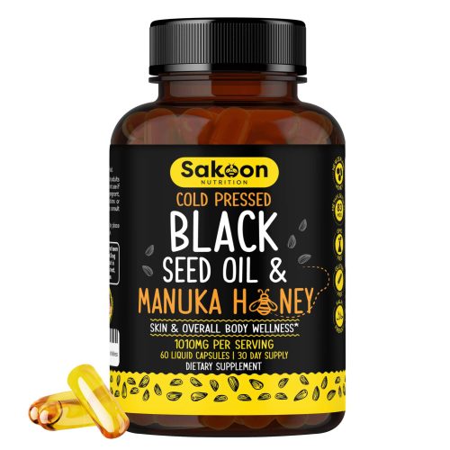 sakoon nutrition vitamins supplements 1 bottle black seed oil manuka honey capsules 45685501985052